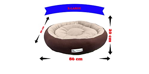 Image of Premium XL Size Dog Bed for XL Dogs and Puppies Anti Skid Bottom Washable Orthopedic Big Dog /cat Beds Cream /Brown
