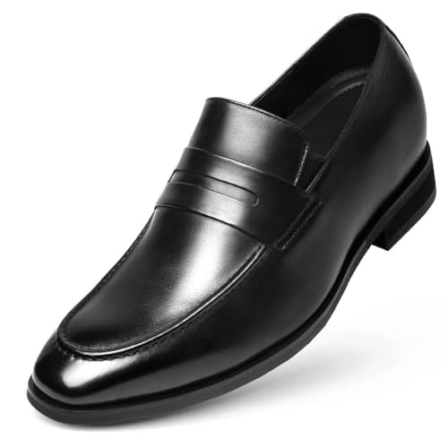 Top 10 Best Height Increasing Shoes for Ultimate Comfort 7 CHAMARIPA Men's Invisible Height Increasing Shoes with Genuine Leather Lining Slip-On Loafers Formal & Casual Elevator Shoes 2.76 inch Taller