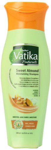 Dabur Vatika Sweet Almond Moisturizing Shampoo, 6.76-Fluid Ounce (Pack of 2)