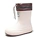 POAUYHB Women's Rain Boots Women's Mid-Calf Fleece Lined Tying Rain Boots Fashionable Waterproof Kitchen Anti-Slip PVC Shoes(Color 1,7.5/8.5)