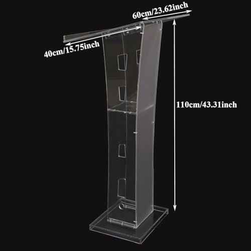 Púlpitos para iglesias de plexiglás transparente y podio portátil para conferencias 7