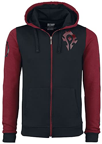 World of Warcraft Fierté De La Horde Homme Sweat-shirt zippé à capuche noir/rouge S
