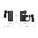 CAMVATE 90 Degree 15mm Rod Adapter for Rig System Shoulder Mount - 3485, Black