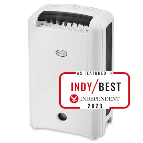 EcoAir DD1 Simple MK3 Black Desiccant Dehumidifier | Rotary Dial | 7.5 L/Day | Quiet 34dBA | Anti Bacterial Filter | Laundry | 6Kg | Home Garage Basement Boat