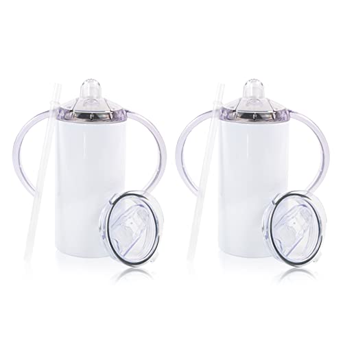 MAIKESUB 2Pcs 12oz Baby Bottle Sublimation Blanks Sippy Cup