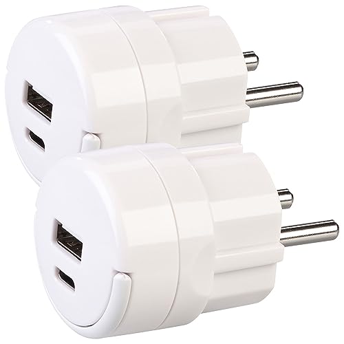 revolt Schnellladenetzteil: 2er-Set Doppel-USB-Netzteile mit USB-C PD und USB-A QC 3.0, 20 Watt (USB Netzteil iPhone, Premium-USB-Netzteil, Handy Ladestation)