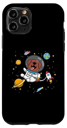 Mens Womens Kids Boys Astronaut Space Chocolate Lab Lover �X�}�z�P�[�X iPhone 11 Pro �p