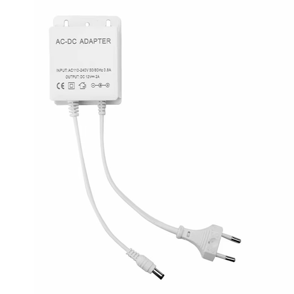 Alimentazione AC 110-240V Ingresso DC 12V Uscita Spina UE Caricabatterie Impermeabile per CCTV Sicurezza AHD Telecamera IP Analogica Spina UE
