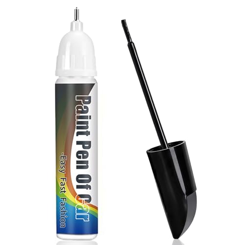 2-in-1Black Touch Up Paint for Cars – Quick Drying, Easy to Use Car Scratch Remover Pen for Instant Coverage – Safe, Non-Toxic Auto Paint Repair for Scratches (Black)