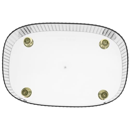 Ipetboom Vassoio Portaoggetti Trasparente in Plastica, Organizer Per Profumi e Trucco, Portagioie Multiuso Piccolo Piedini, Per Vanità e Bagno, Espositore Elegante Per Casa e Scrivania