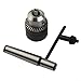 Drill Chuck Tool With MT2 Taper Arbor 5/64 To 1/2 Inch Capacity Lathe Drilling Tool With Key For Metalworking