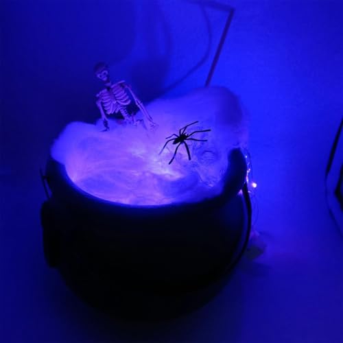Caldero Halloween para decorar mesas y cocinas con tematica espeluznante de esqueleto 7