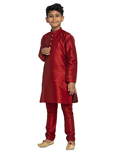 Image of KRAFT INDIA Boys Silk Kurta Churidar