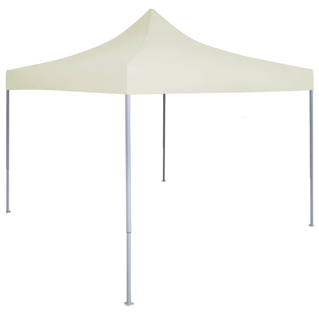 Gartenpavillon, faltbar, faltbar, für den Außenbereich, professionell, 2 x 2 m, Stahl, cremefarben