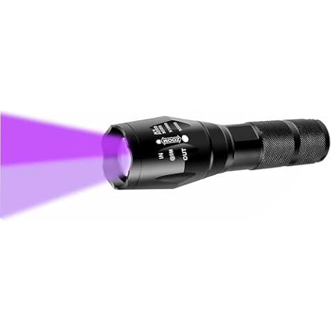 Miular UV 365nm and 395nm Light Wood's lamp Blacklight, 2 in 1 Ultraviolet Flashlight for Detecting Pet Urine Stains, Curing Resin Cover