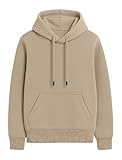 Romba – Men's and Women's Milton Soft Foam Hooded Sweatshirt Hoodie (Capicchu) with Front Pocket (Cafe, M)