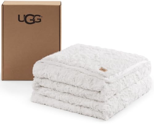 UGG Cobertor casal/queen de pele sintética para cama, cobertor macio de dupla face, cobertor grande quente para sofá, roupa de cama casal ou queen lavável, decoração de quarto de luxo, 228 cm x 228 cm