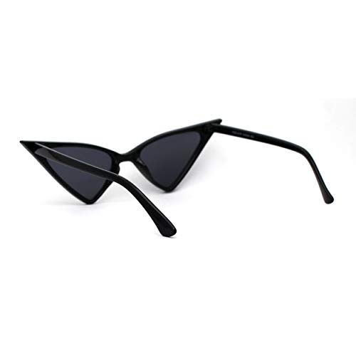 Womens Futuristic Triangular Thin Plastic 80s Cat Eye Sunglasses4