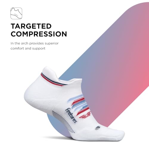 Image of Feetures Elite Max Cushion No Show Tab - Running Socks for Men & Women, Athletic Compression Socks, Moisture Wicking