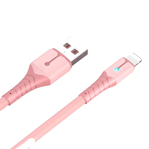 TELEPORT Silicon Braided USB Data Sync & 3A Charging Cable for iPhones, iPad Air, iPad Mini, iPod Nano and iPod Touch (1 Mtr Pack of 1, Pink) (B09GRFZM6L) Amazon Price History, Amazon Price Tracker