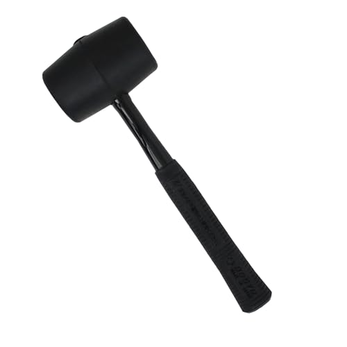 Dogyu Pipe Handle Rubber Hammer Medium Diameter 2.2 inches (57 mm), Total Length 13.4 inches (340 mm)