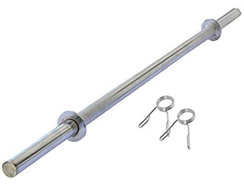 Kalindri Sports Gewichtheberstange mit 2 Schlössern verchromtSolide Stahlstange Professionelles gerades Gewicht (3, 25 mm dick) Cover