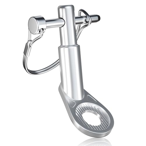 EFEALL 12 mm Fahrradanhängerkupplung, stabile silberfarbene Fahrradanhängerkupplung, robuster und langlebiger Stahl-Fahrradanhängerbefestigung, Fahrradanhängerkupplung für