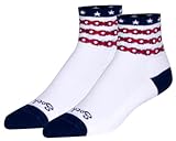 SockGuy Unisex The Brave 3in Ankle Athletic Cycling/Running Socks… (US, Alpha, Large, X-Large, Regular, Regular, The Brave)