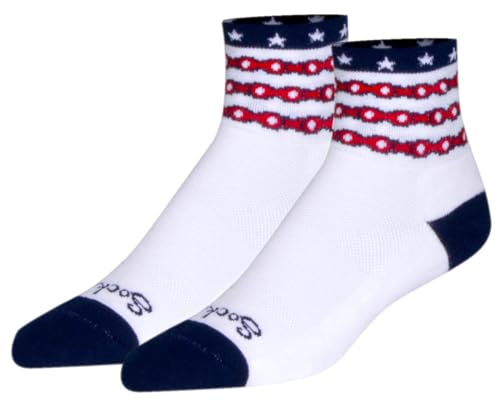 SockGuy Unisex The Brave 3in Ankle Athletic Cycling/Running Socks…