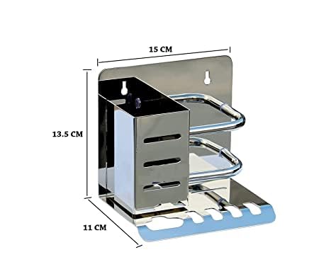 Image of SS Tooth Brush Holder /Multipurpose Stand /Tumbler for Bathroom Accessories /Stainless Steel Toothbrush Holder