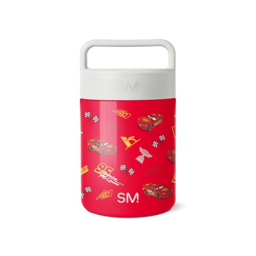 Image of Simple Modern Disney Lightning McQueen Food Jar for Hot Food | Reusable Stainless Steel Vacuum Insulated Leak Proof Lunch Storage for Soup, Oatmeal | Provision | 12oz | Cars Lightning Speed