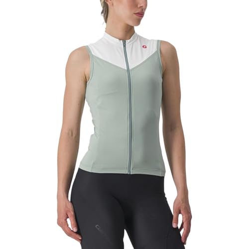 Castelli Solaris Sleeveless Jersey - Women's Defender Green/Ivory, M