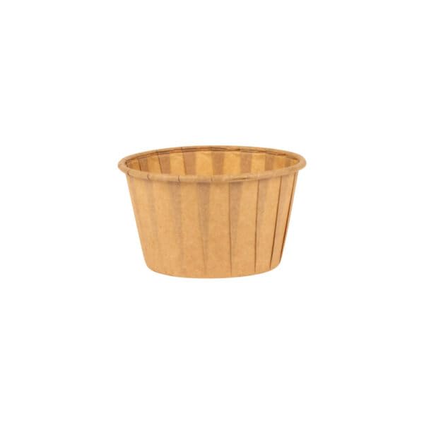 Simcha Collection Light Brown Craft Paper Pleated Baking Cup | Medium | Pack of 16