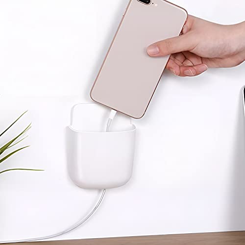 Oblivion 4 Piece Wall Mounted Storage Case with Mobile Phone Charging Port Plug Holder | Plastic Tv Ac Remote Holder (Multicolor) 5 31+hX2Q56wL
