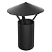 Messe mit günstig Kaufen-raik Rauchrohr/Ofenrohr-Stutzen 120 mm Durchmesser mit Regenhaube FAL 0,6 mm Stärke Schwarz 130120011