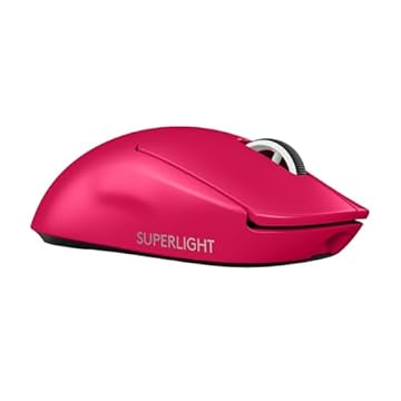 Mouse Gamer Sem Fio Logitech G PRO X SUPERLIGHT 2 com Tecnologia LIGHTSPEED, Ultraleve, Switch LIGHTFORCE, Sensor HERO 2 com 32K DPI, 5 botões programáveis e Bateria Recarregável - Rosa Magenta