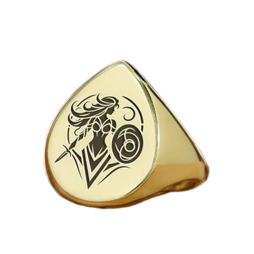 Bague hypoallergénique Valkyrie poire argent plaqué or