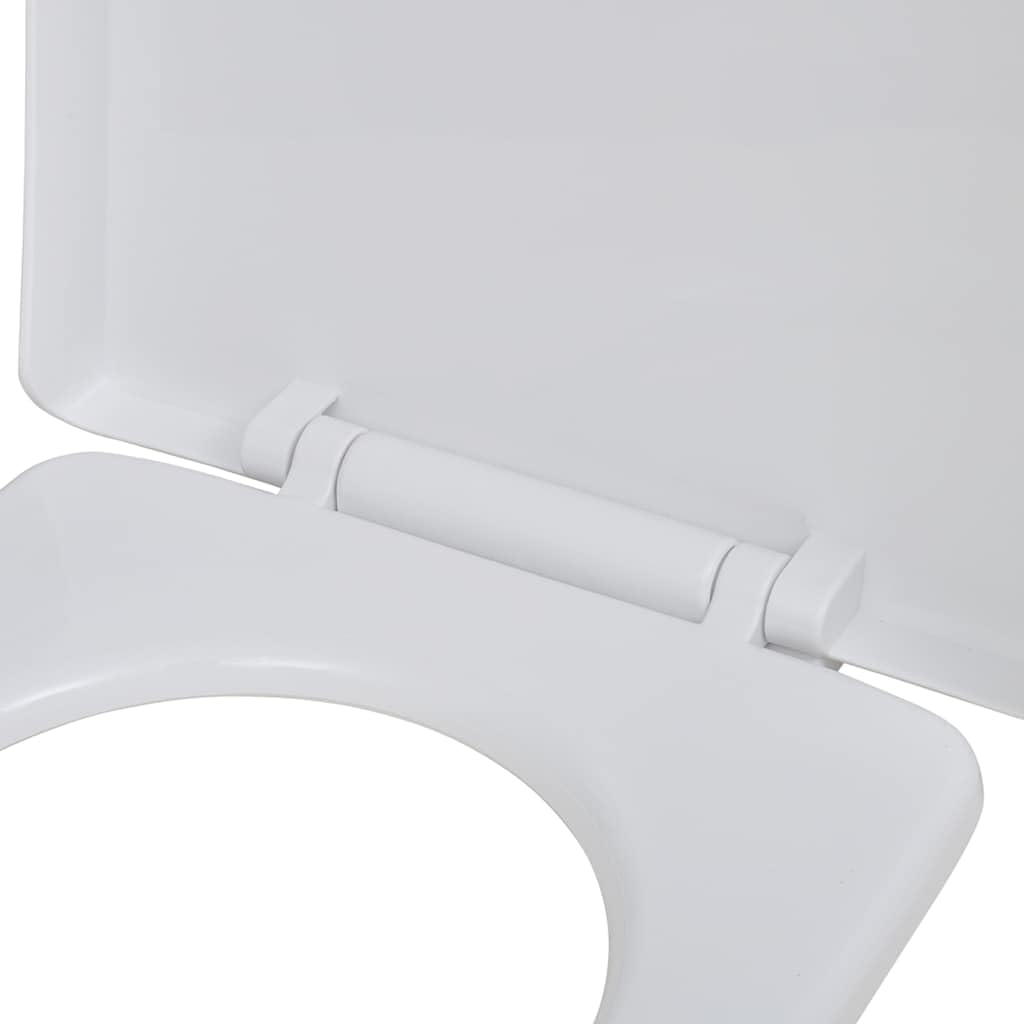 Sedile WC con abbassamento automatico, 2 pezzi, in plastica bianca, sedile WC Soft-Close, in polipropilene, per tutti i WC comuni, chiusura silenziosa