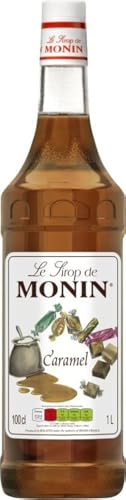 Monin Caramel Flavored Syrup, Light Orange, Large, 1000 ml