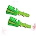 JOINPAYA 2Pcs Wooden Long Handle Castanet Design Educational Music Instrument for Lightweight Percussion Clappers for Rhythm Development and Playtime Fun