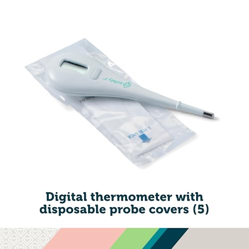 Safety 1st Deluxe Baby Healthcare and Grooming Kit, Pyramids Aqua, Newborn Baby Essentials, One Size, 24 Pieces - Image 4