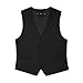 Lycody Boys Black Vest Size 12, Kids Paisley Wedding Suit Vest Set Ring Bearer Outfit, Big Boys Jacquard Waistcoat for Homecoming