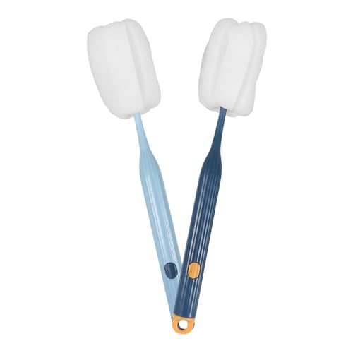 COLLBATH 2pcs Cup Brush Multi Function Cleaning Brush Practical Bottle Cleaning Brush Long Bottle Brush Long Handle Bottle Brush Dry Brush Cleaner Brush for Cup Cleaning Sponge Brush