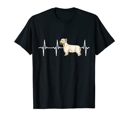 West Highland White Terrier Heartbeat Love My Dog T-Shirt, Black