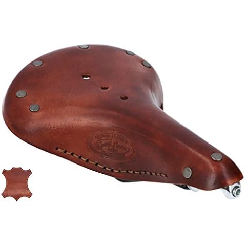 Gusti Cuero Bernhard H. - Sillín de Piel para Bicicleta Silla de Montar Color marrón Cover