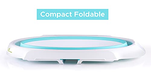 Image of R For Rabbit Classic Baby Bath tub with Temperature Sensitive Plug Folding Baby Bath Tub for Kids of 0 to 3 Years Upto 20 Kgs Weight Capacity(Lake Blue)