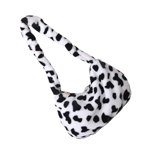 UKCOCO Bolso de Hombro Bolsa Portátil y Cálida Estampado de de Felpa para Mujer Diseño y Cómodo Color Aleatorio Adecuado para Invierno y Obsequio