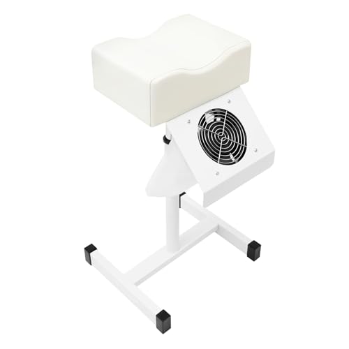 KKVUIIFF Tabouret de pédicure, mobile, avec aspiration, hauteur réglable de 48 à 80 cm, repose-pieds pour salon de manucure, salon, spas commercial, blanc