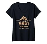 Photo Gallery donna design souvenir di roanoke virginia maglietta con collo a v Photo Gallery donna design souvenir di roanoke virginia maglietta con collo a v