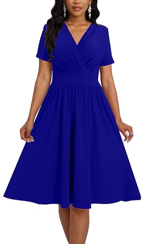 Image of DinyIn Women's 2025 Summer Short Sleeve Casual Dresses